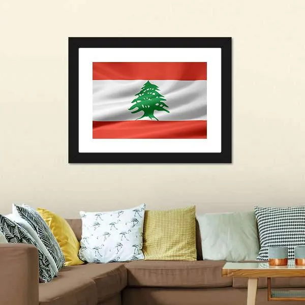 Lebanon Flag Canvas Wall Art