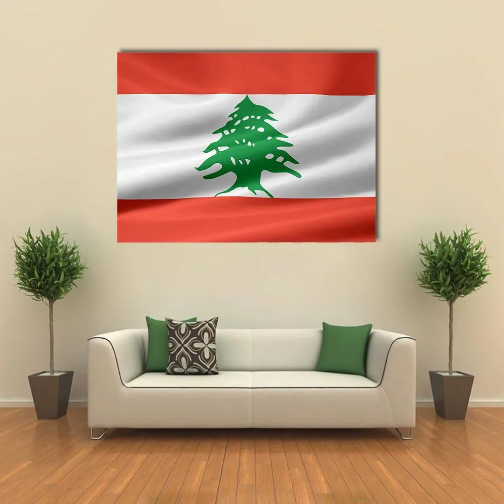 Lebanon Flag Canvas Wall Art