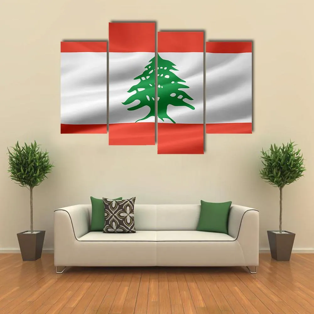 Lebanon Flag Canvas Wall Art