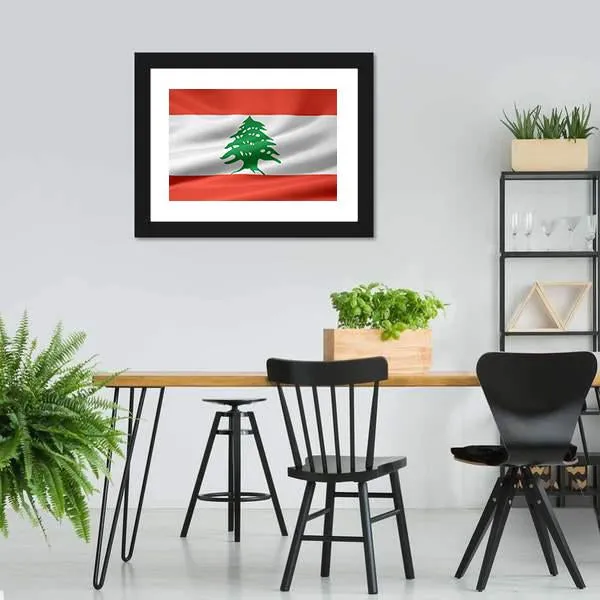 Lebanon Flag Canvas Wall Art