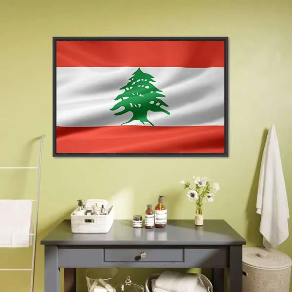 Lebanon Flag Canvas Wall Art