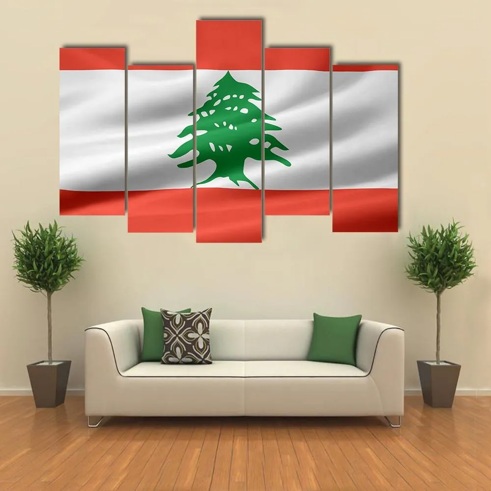 Lebanon Flag Canvas Wall Art