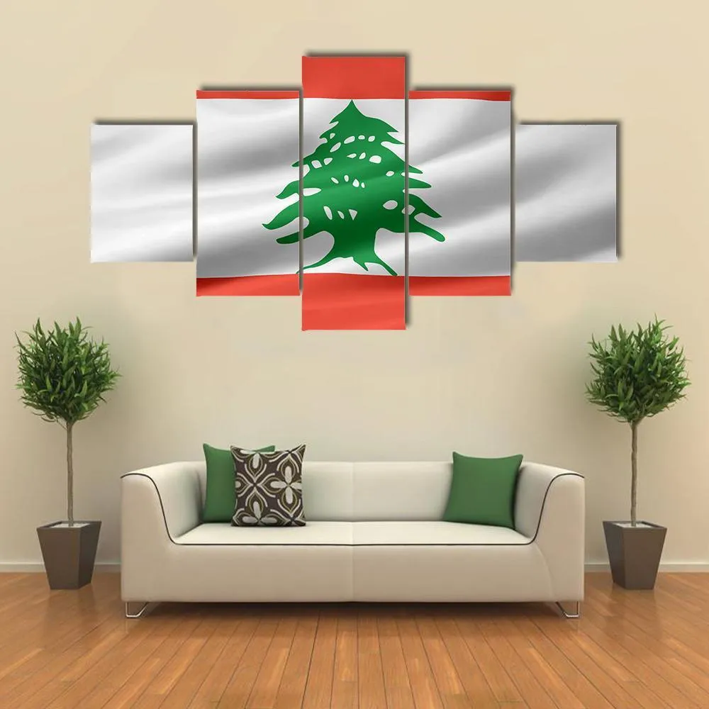 Lebanon Flag Canvas Wall Art