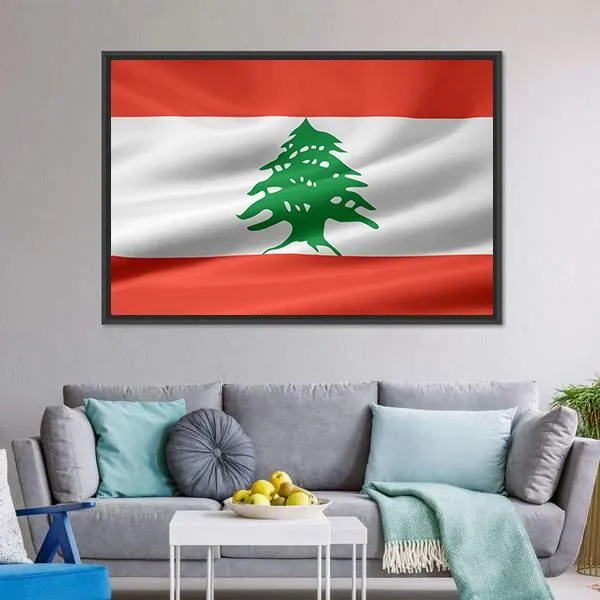 Lebanon Flag Canvas Wall Art