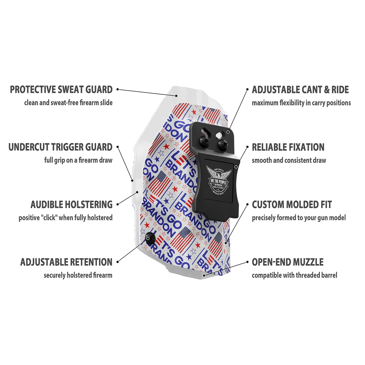 Let's Go Brandon Custom Printed Holster - IWB Kydex Holster