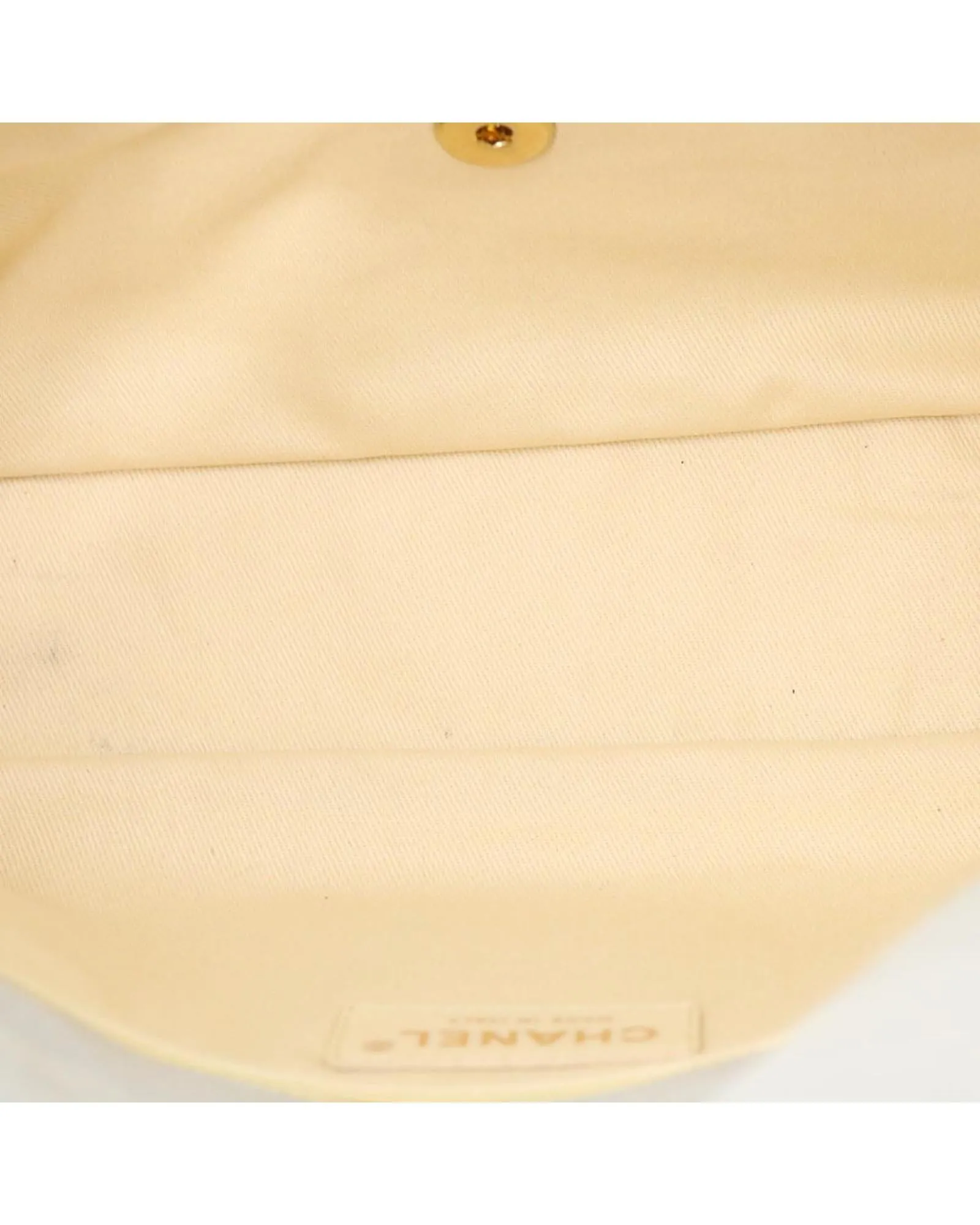 Matelasse Lamb Skin Double Chain Shoulder Bag with CC Logo Design