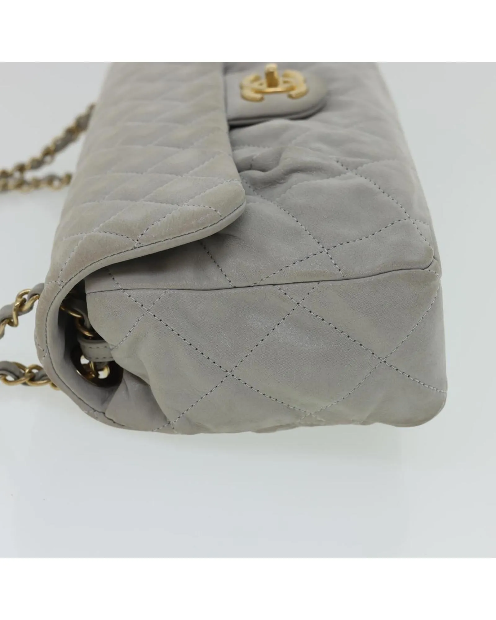 Matelasse Lamb Skin Double Chain Shoulder Bag with CC Logo Design
