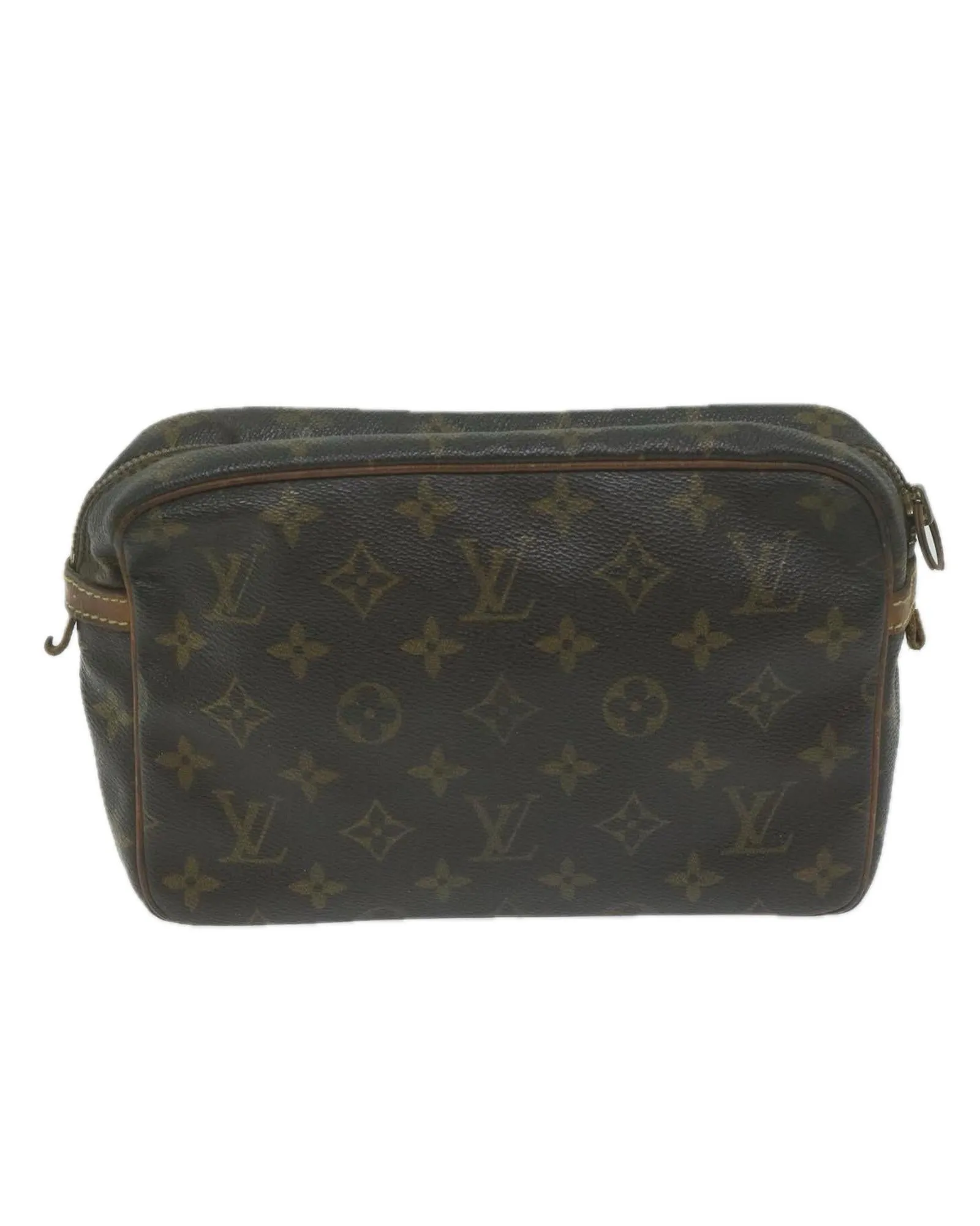 Monogram Canvas Clutch Bag with Zipper - France Made