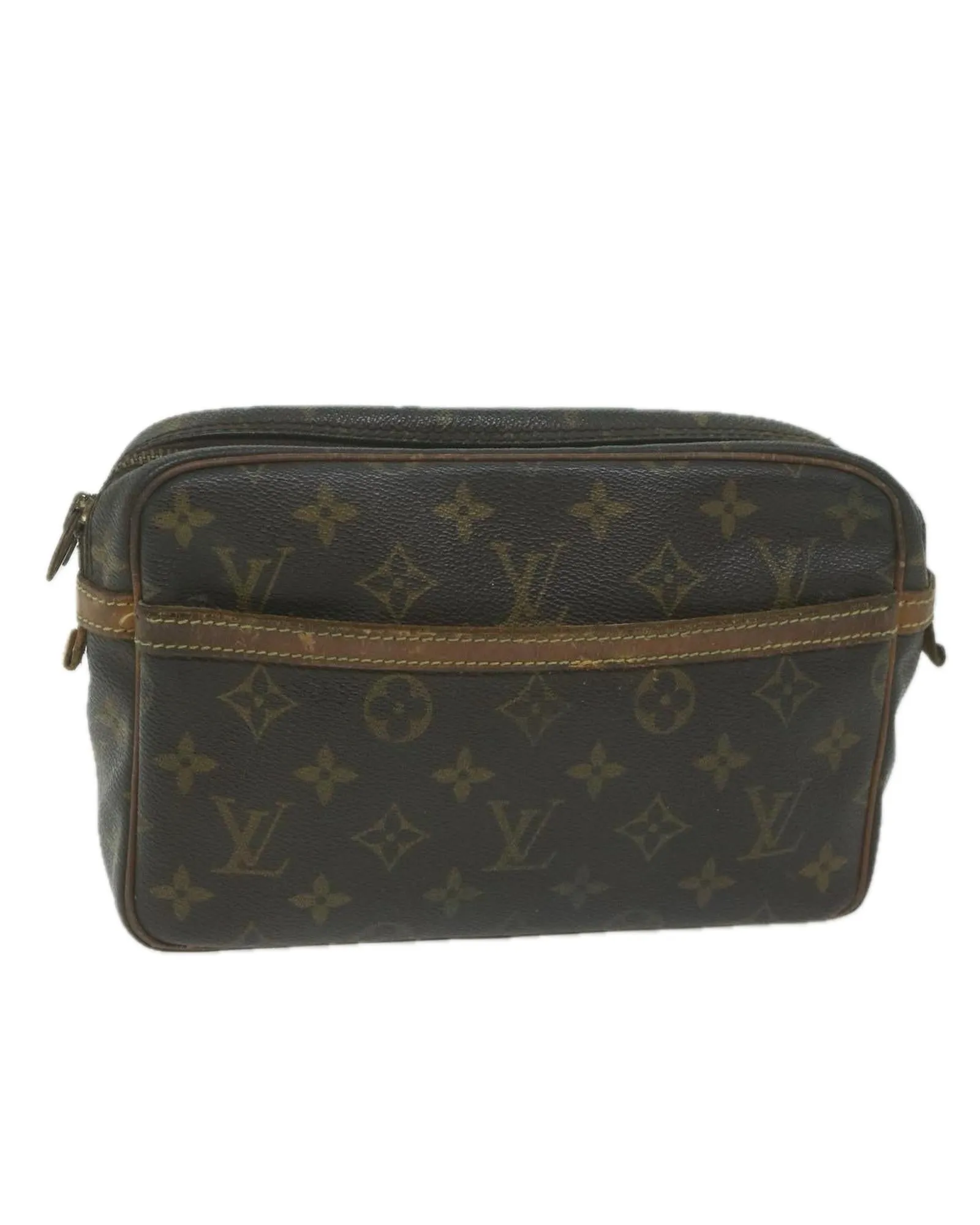 Monogram Canvas Clutch Bag with Zipper - France Made