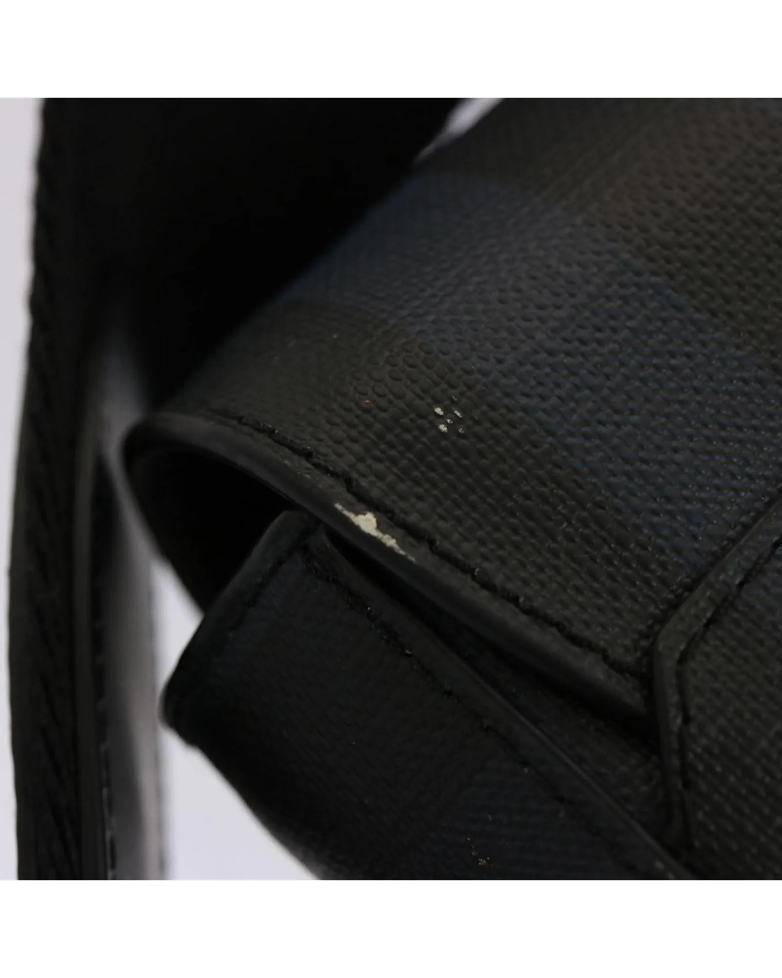 Navy Coated Canvas Shoulder Bag with Nova Check Pattern