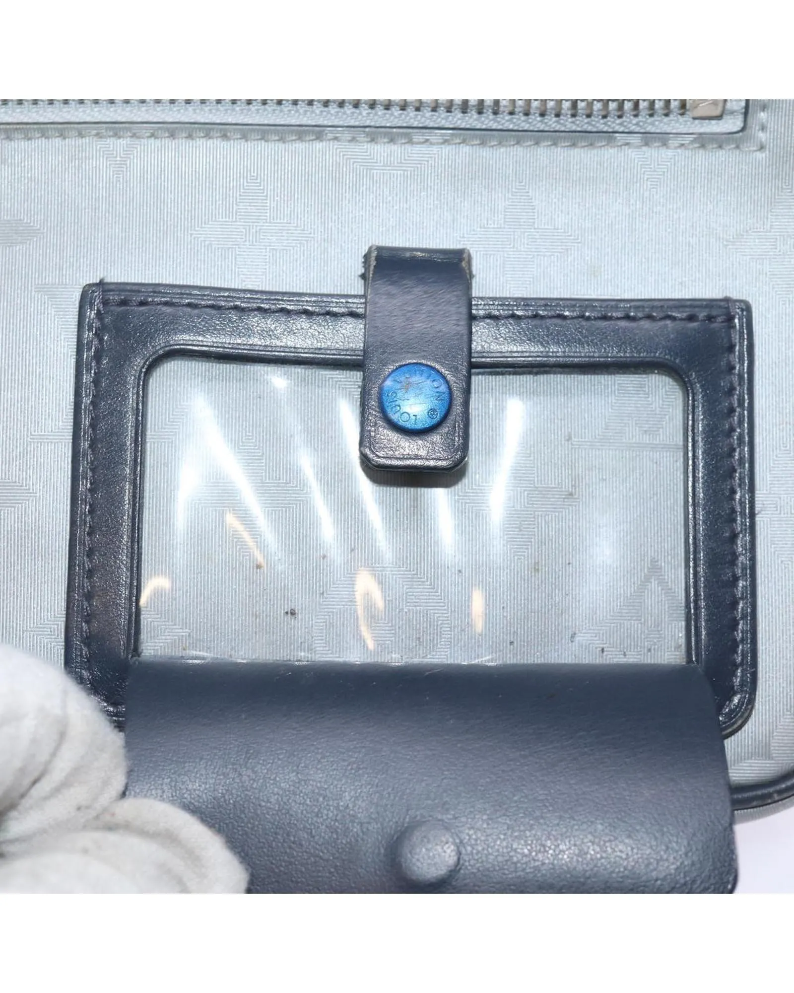 Nylon Monogram Clutch Bag with Silver Hardware