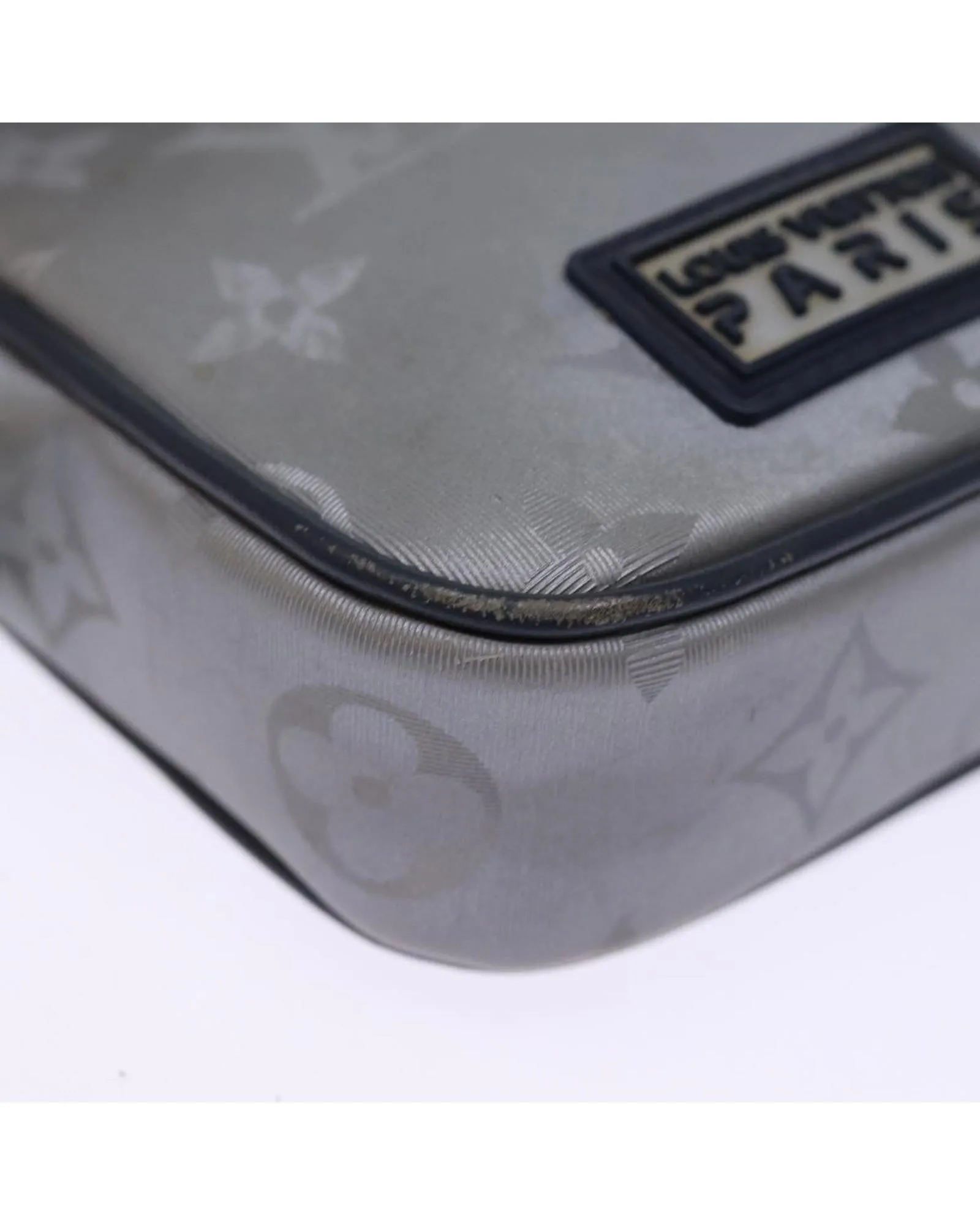 Nylon Monogram Clutch Bag with Silver Hardware