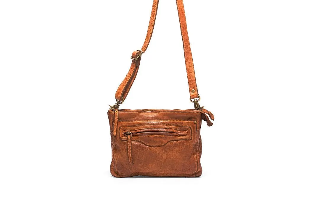 Oran By Rugged Hide Brielle Crossbody Bag - Tan