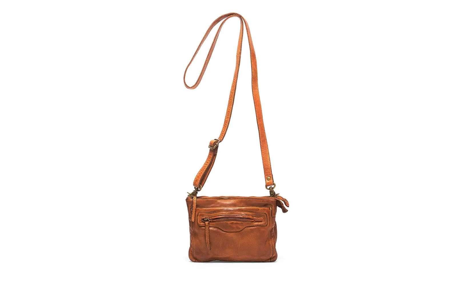 Oran By Rugged Hide Brielle Crossbody Bag - Tan