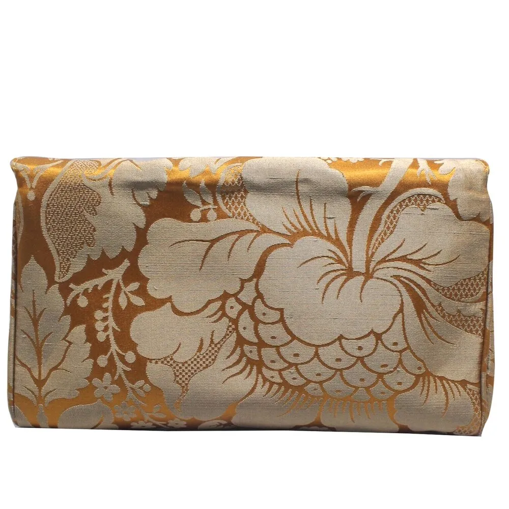 Oscar de la Renta | Brocade Silk Amber Clutch