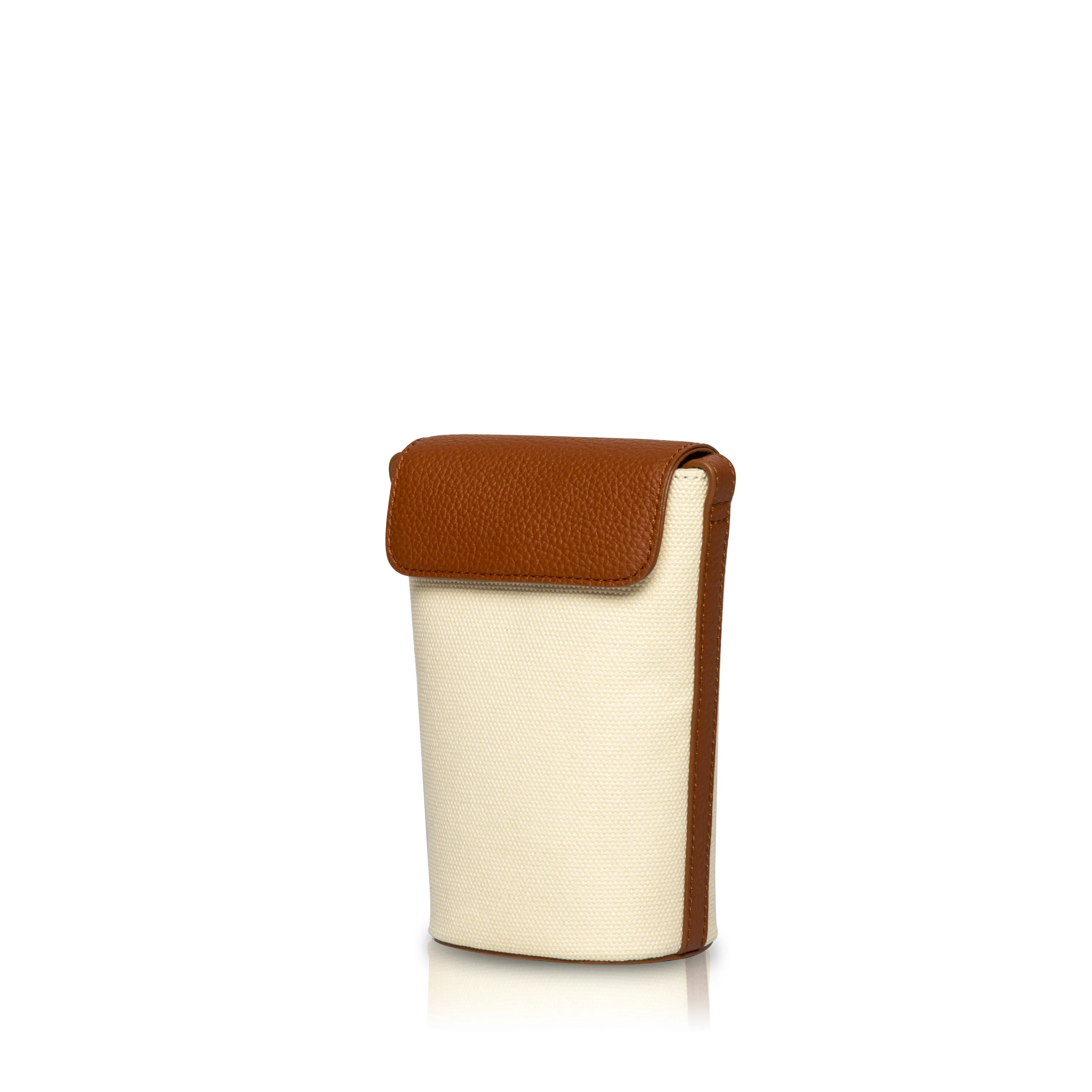 Penguin Cellphone Crossbody Bag - Cream/Brown