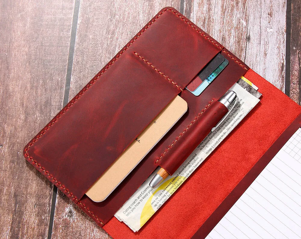 Personalized A5 Leather Legal Pad Padfolio Portfolio