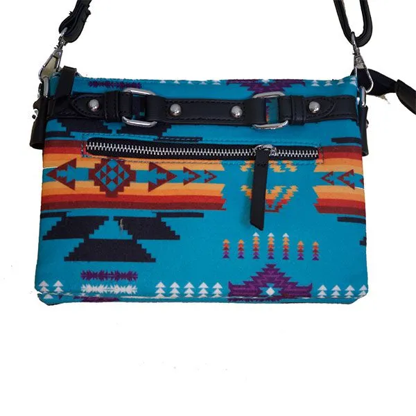 Printed Fleece Crossbody Purse - Southwest Design
