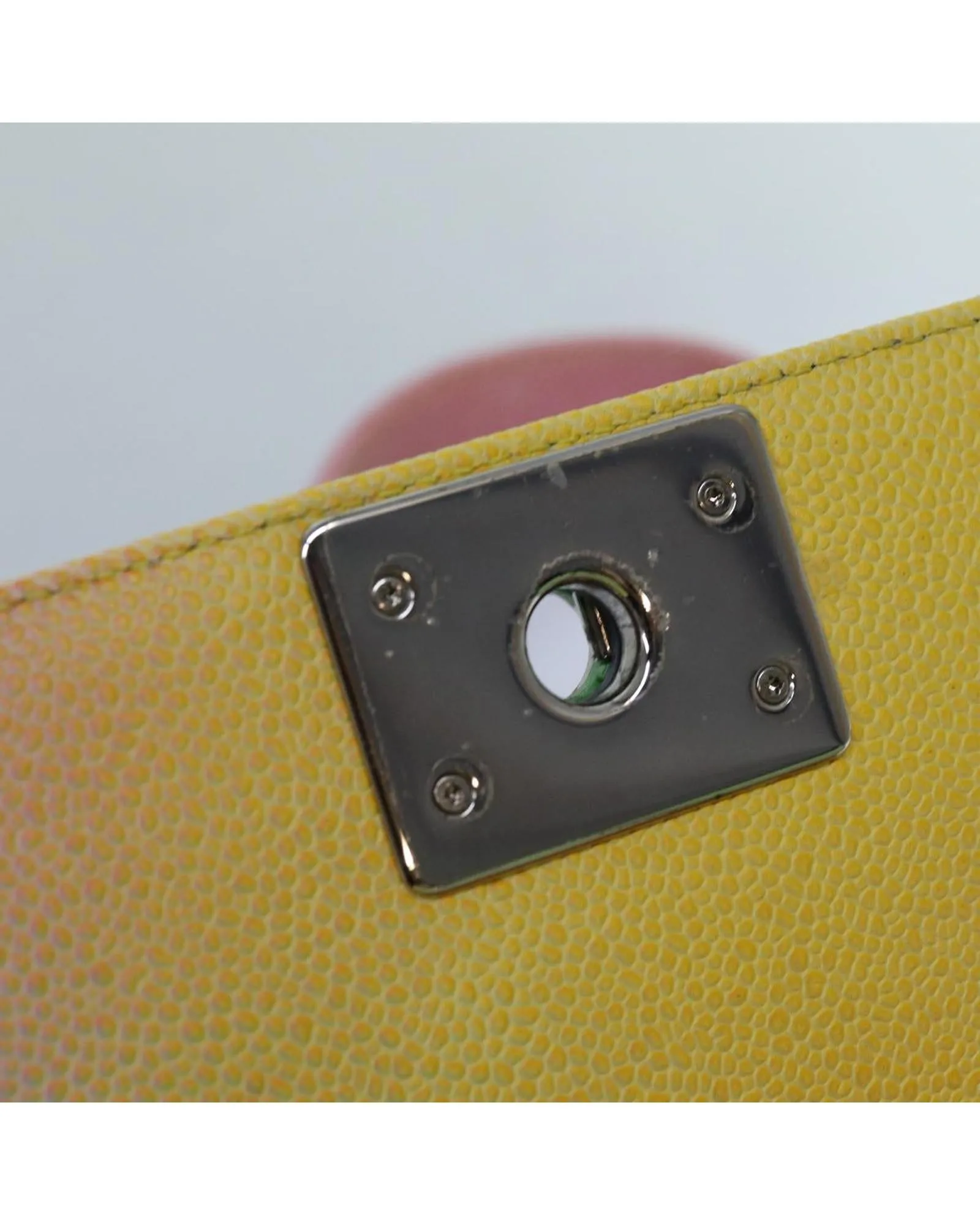 Rainbow Leather Chain Shoulder Bag with Matelasse Design and CC Logo