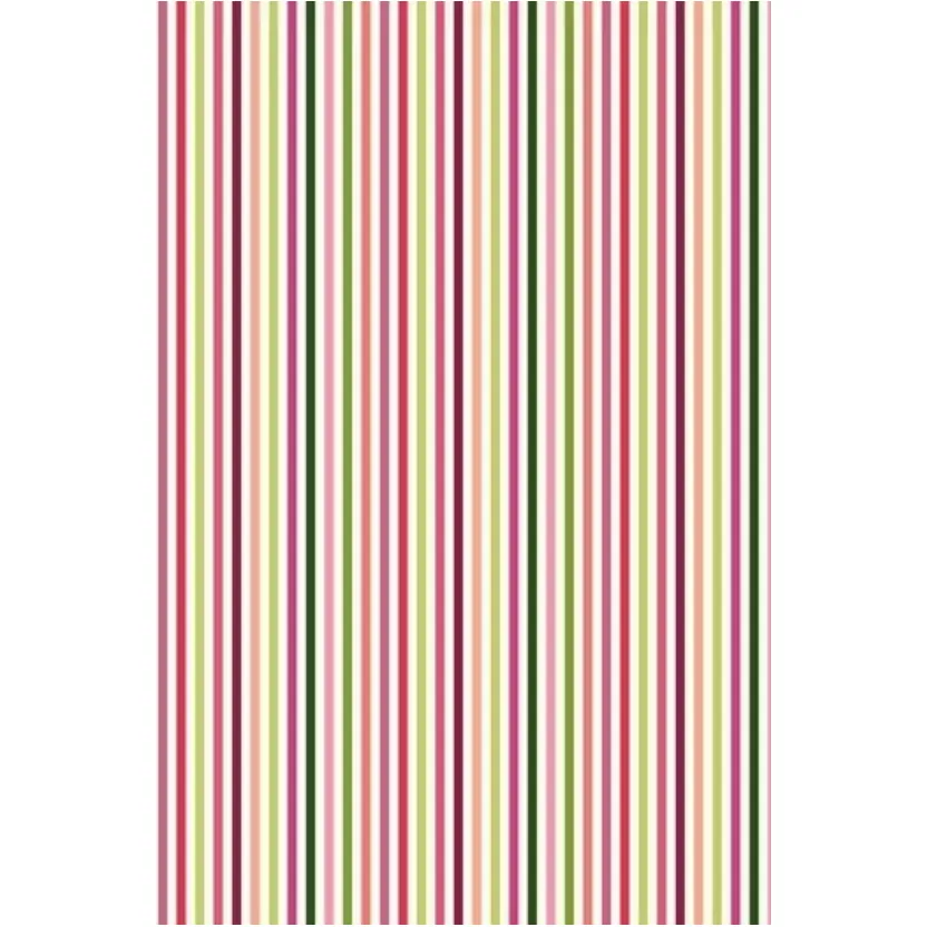 Sajou Oilcloth Fabric | Pink and Green Stripes