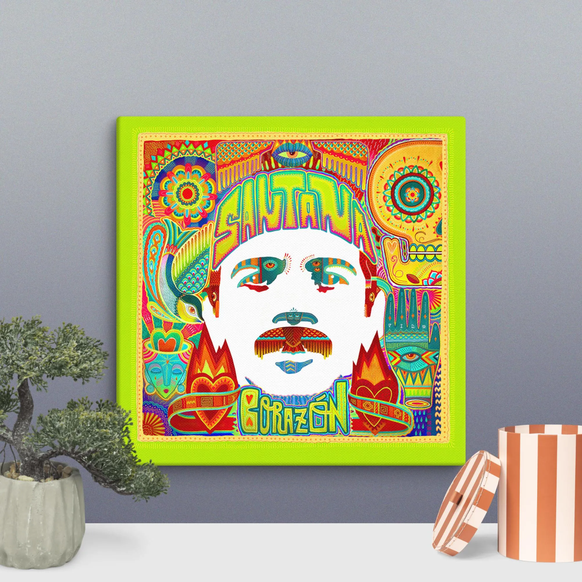 Santana Corazon Canvas