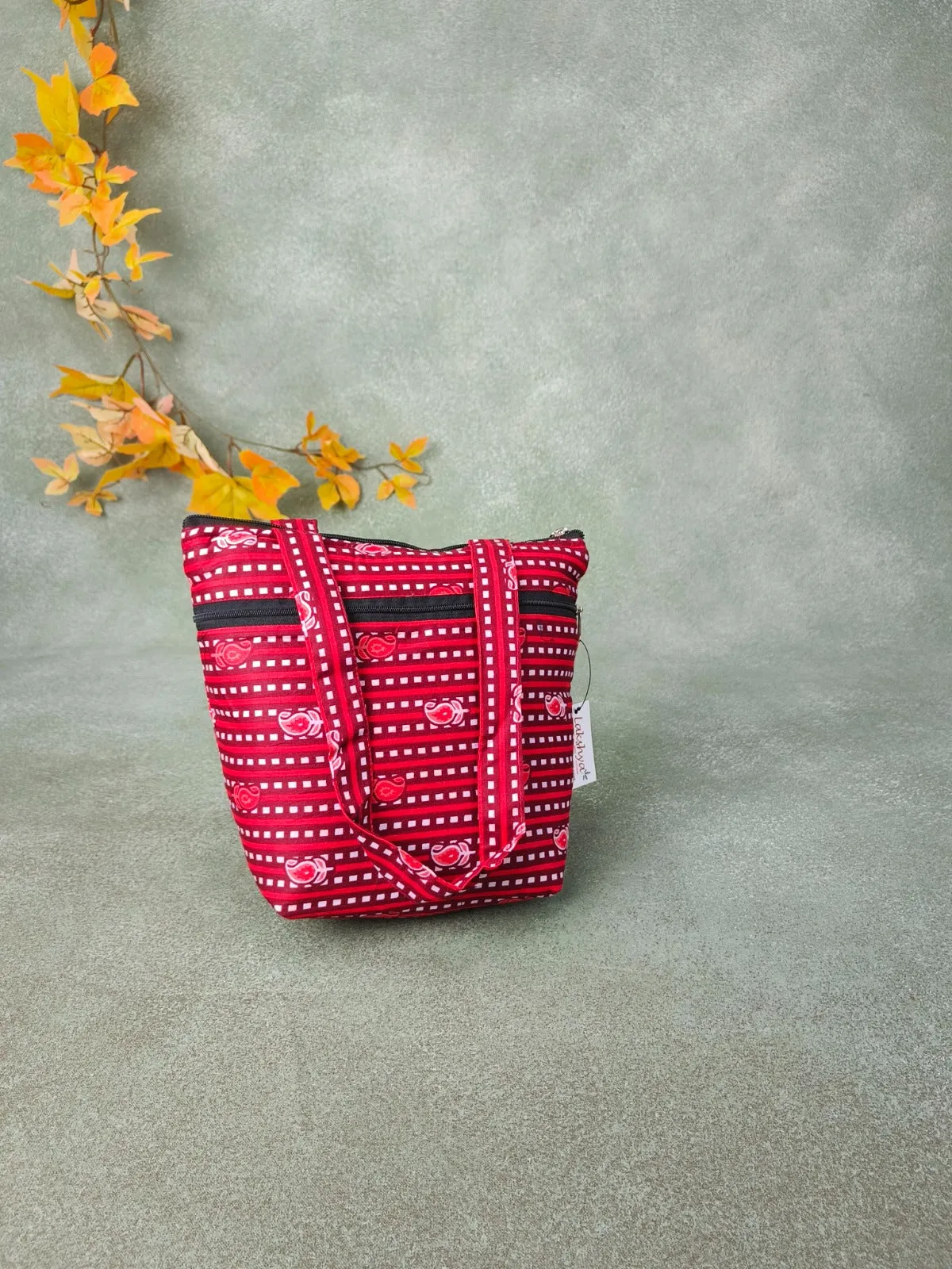 Small handbags Light Red with Dotted Graphic Prints Design