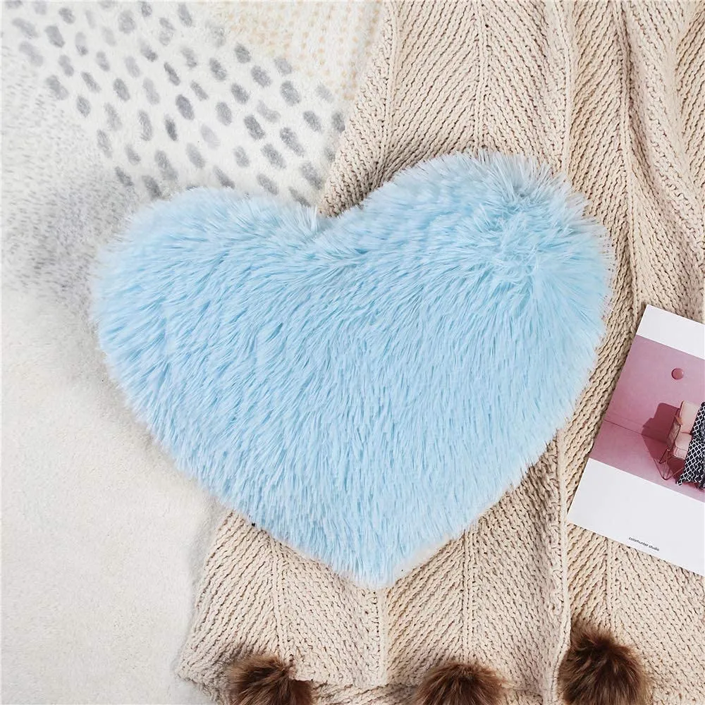 Softy Blue Heart Pillow
