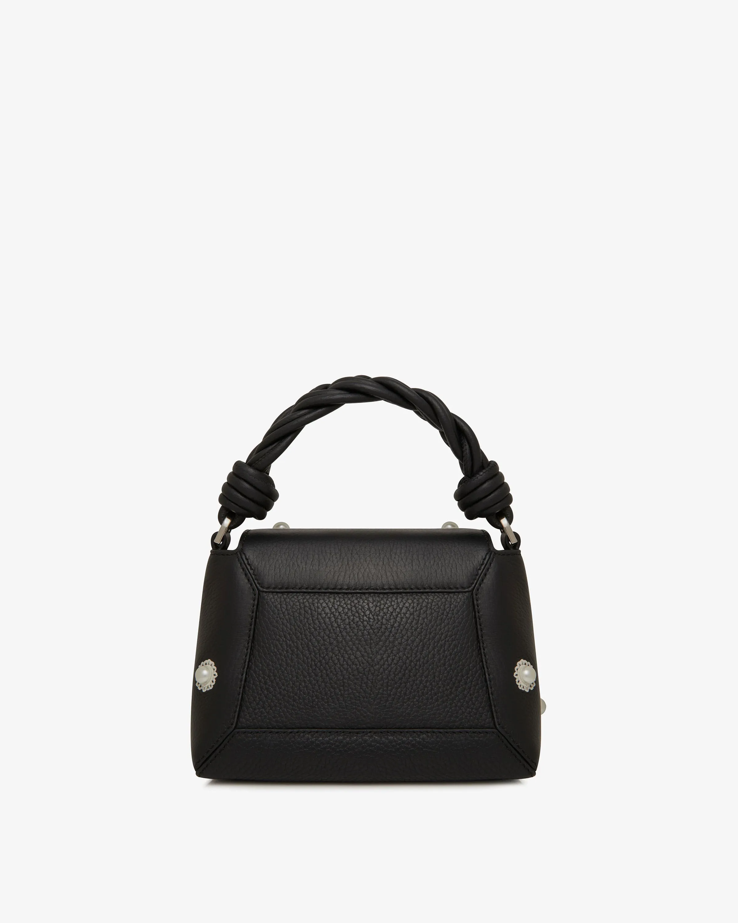 Strathberry x Shrimps Mosaic Nano - Black with Pearl/Embroidery