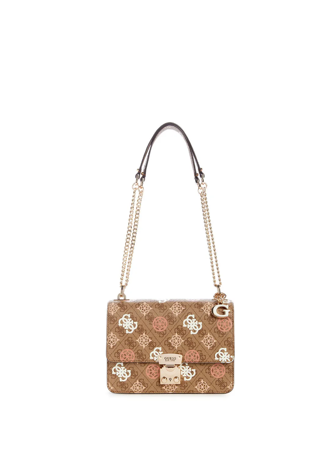Tan Beige Logo Eliette Crossbody Bag