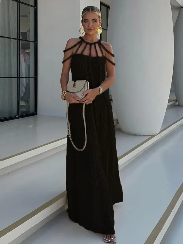 TEEK - Roped Regal Backless Dress