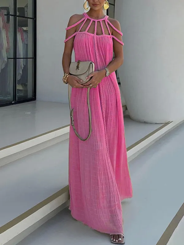 TEEK - Roped Regal Backless Dress