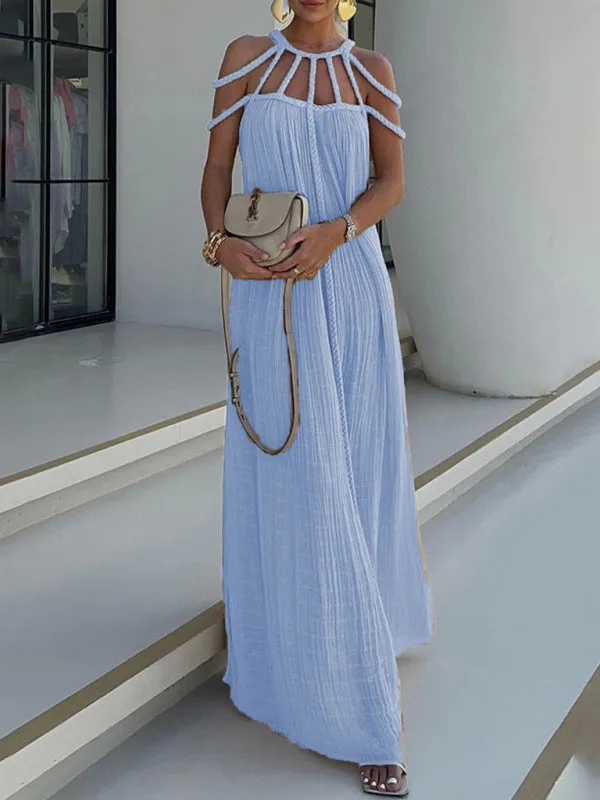 TEEK - Roped Regal Backless Dress