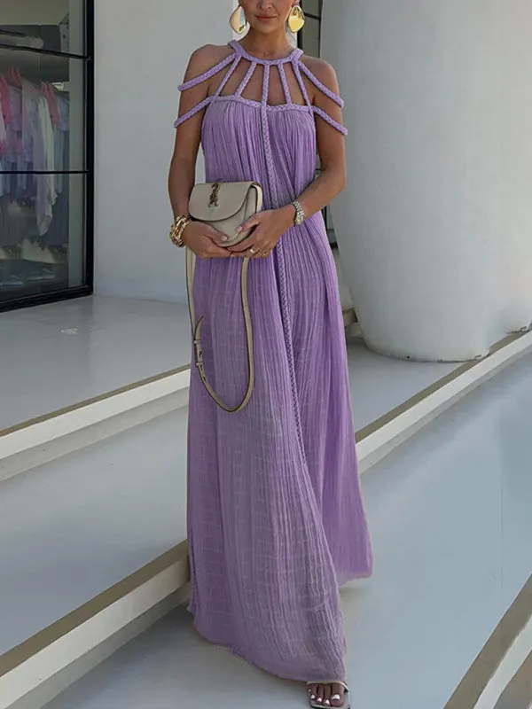 TEEK - Roped Regal Backless Dress