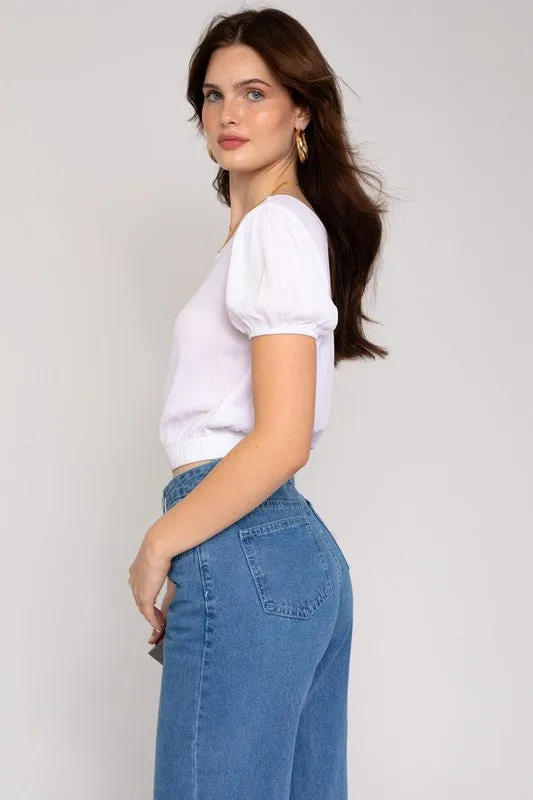 TEEK - White Not Sorry One Shoulder Top