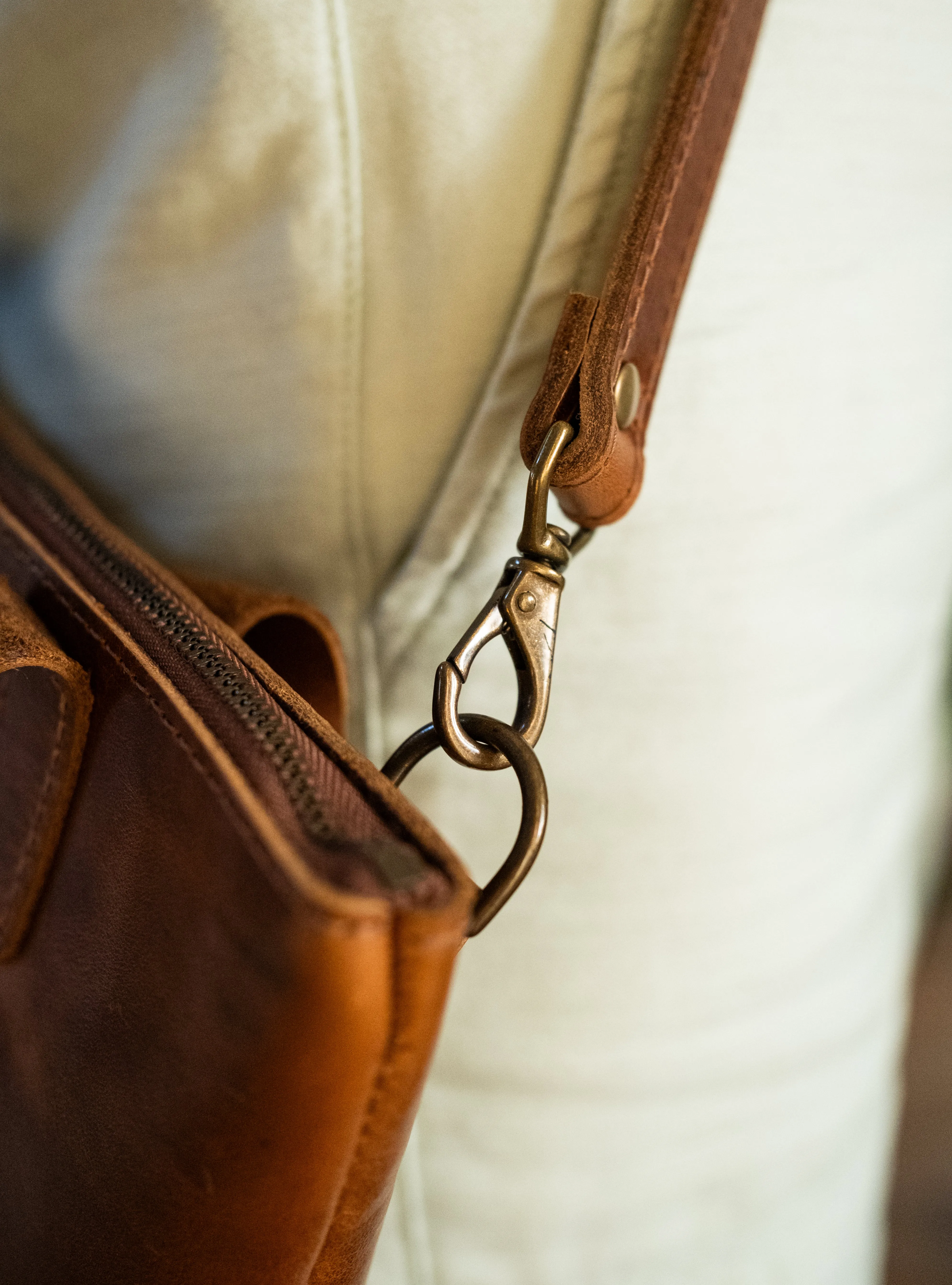 The Crossbody Tote in True Brown