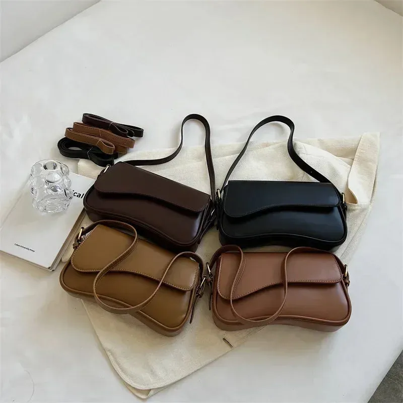 Vintage Crossbody Bag for Women Small Flap Shoulder Underarm Bag