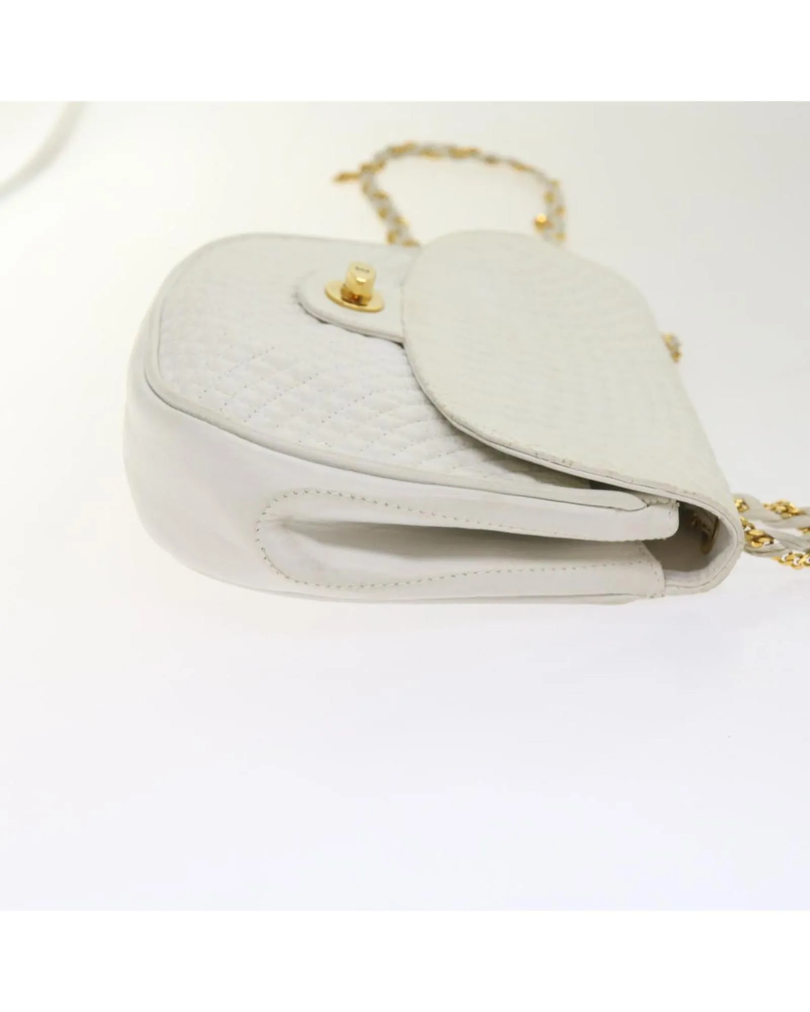 White Quilted Leather Shoulder Bag by Bally - Swiss-made Accessory included