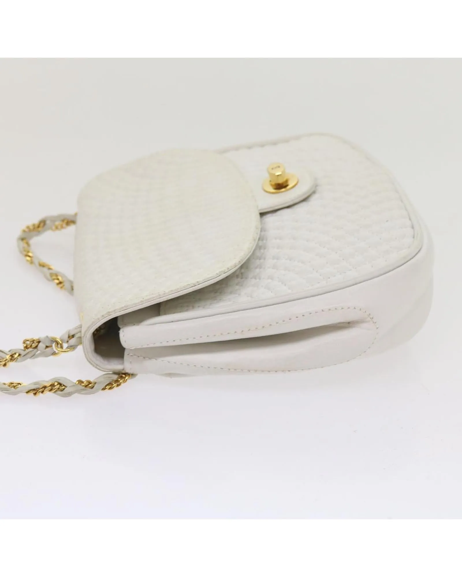 White Quilted Leather Shoulder Bag by Bally - Swiss-made Accessory included