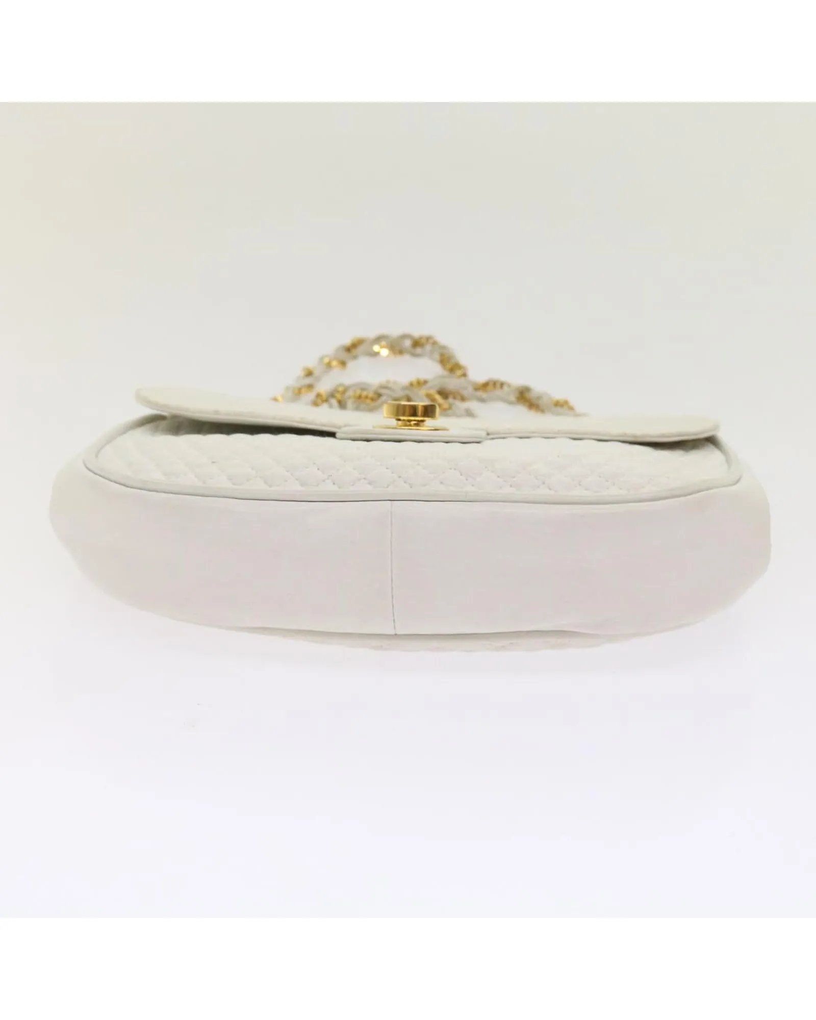 White Quilted Leather Shoulder Bag by Bally - Swiss-made Accessory included