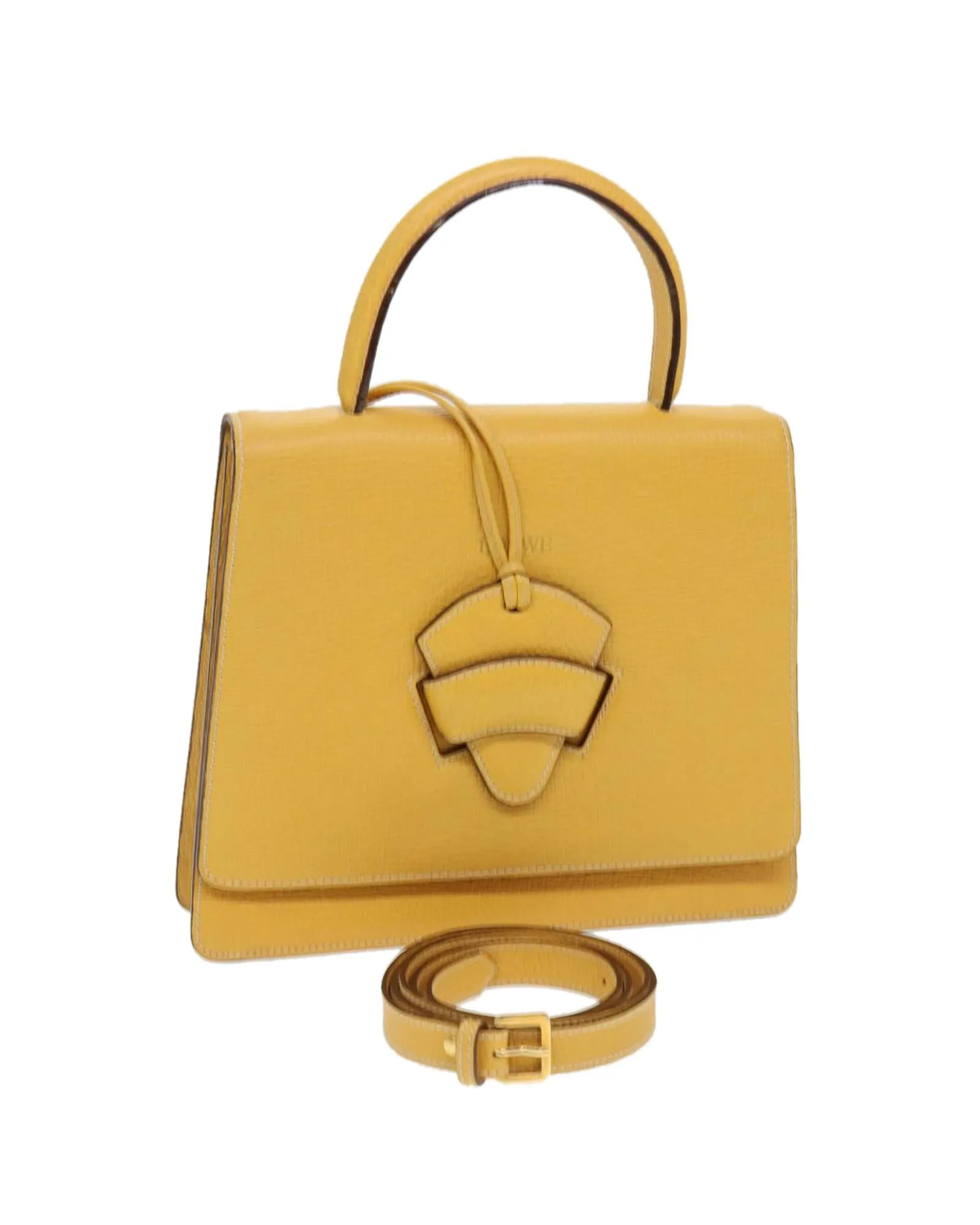 Yellow Leather Loewe Barcelona Hand Bag - Authentic (am4030)