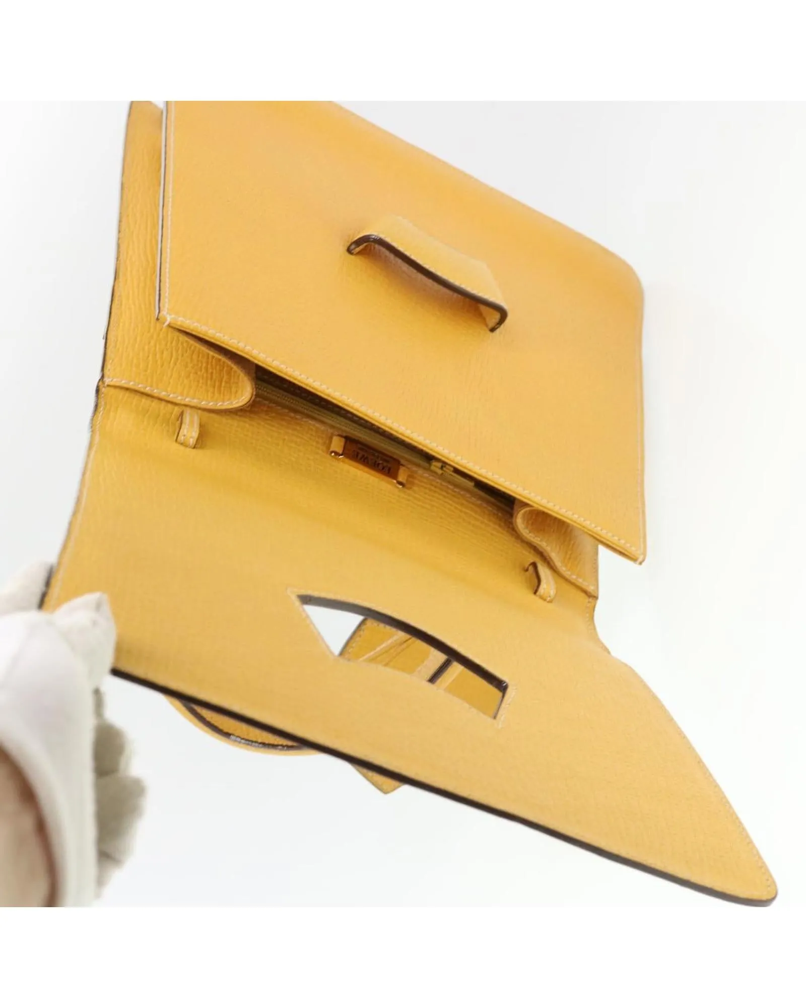 Yellow Leather Loewe Barcelona Hand Bag - Authentic (am4030)